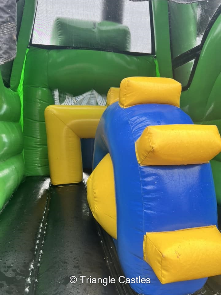 Tractor and Trailer 'Disco' Assault Course Bouncy Castle Hire in